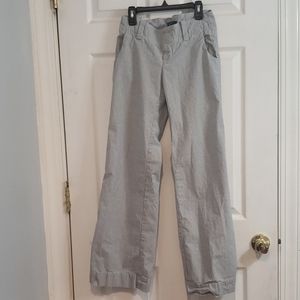 GAP wide leg blue and white striped pants